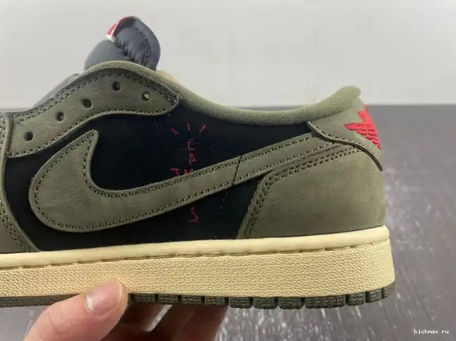 Cheap SCOTT TRAVIS DM7866-002 OG JORDAN OLIVE' 'BLACK SP AIR 1 X LOW 0505